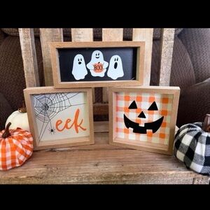 Halloween decor signs- Set of 3